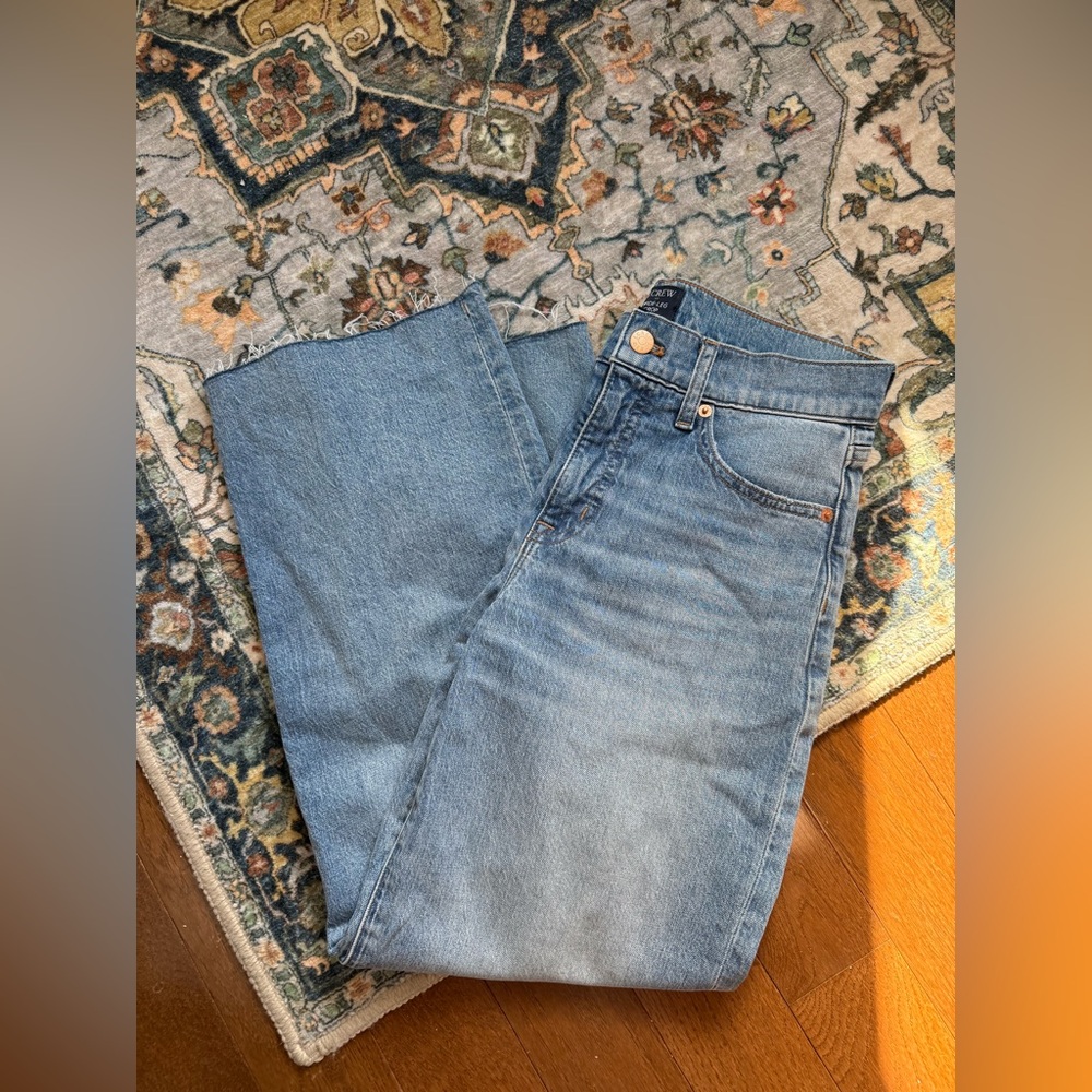 J. Crew wide leg cropped jeans - barely worn!